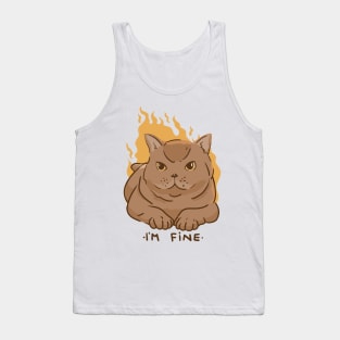 Im Fine Cat  P R t shirt Tank Top